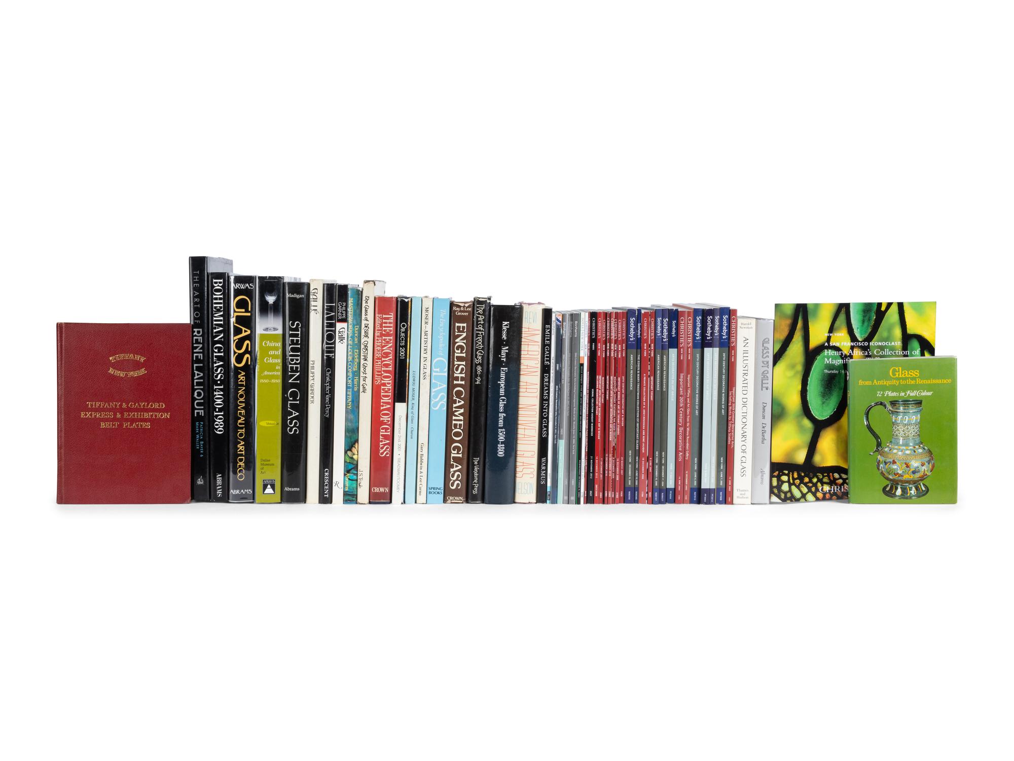 [GLASS] A Group of Reference Works and Auction Catalogues about Glass