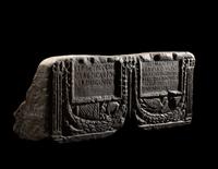 A Roman Marble Double Cinerary Urn of Flavia Zoe and her Family