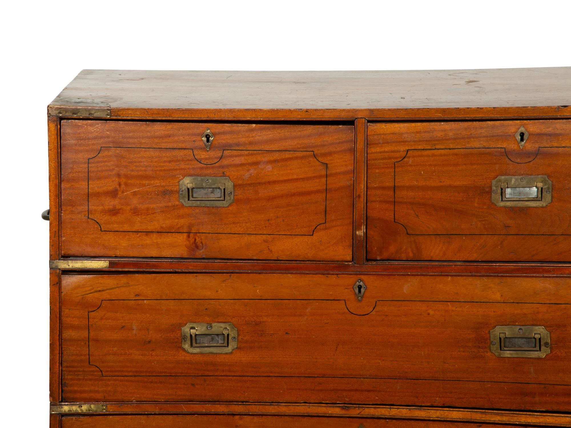 A George III Style Mahogany Campaign Chest