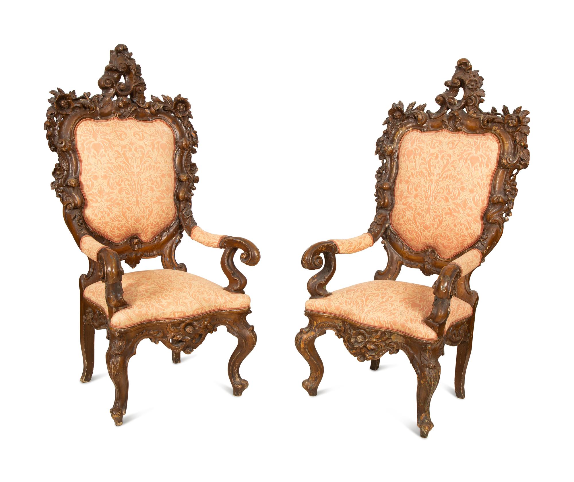 An Italian Rococo Style Three-Piece Seating Suite