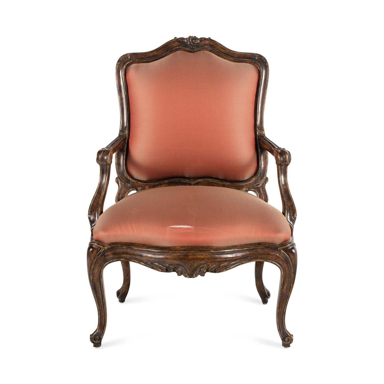 A Michael Taylor Louis XV Style Armchair