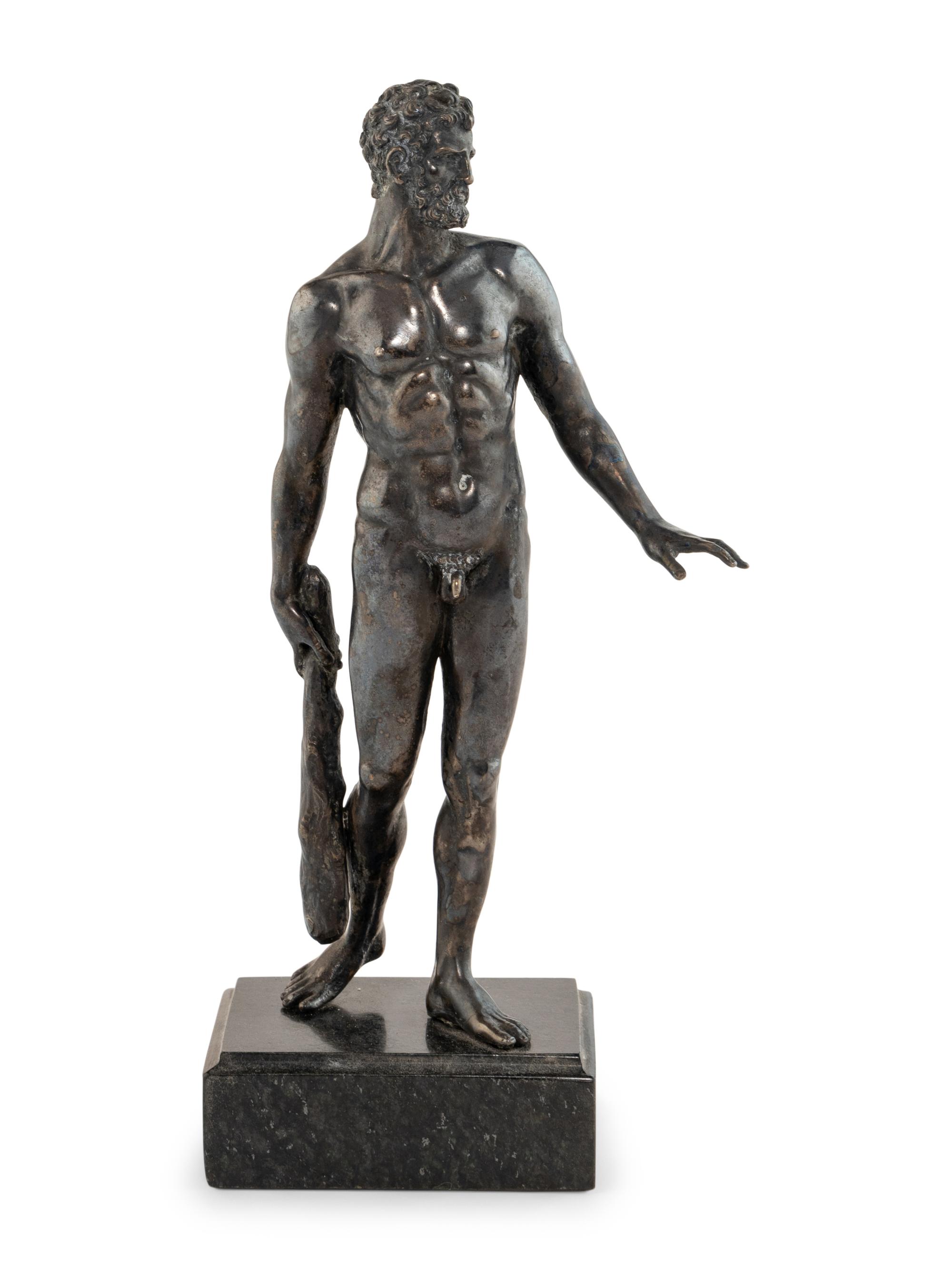 A Continental Silver Figure of Hercules