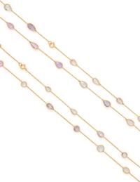 COLLECTION OF YELLOW GOLD AND GEMSTONE NECKLACES