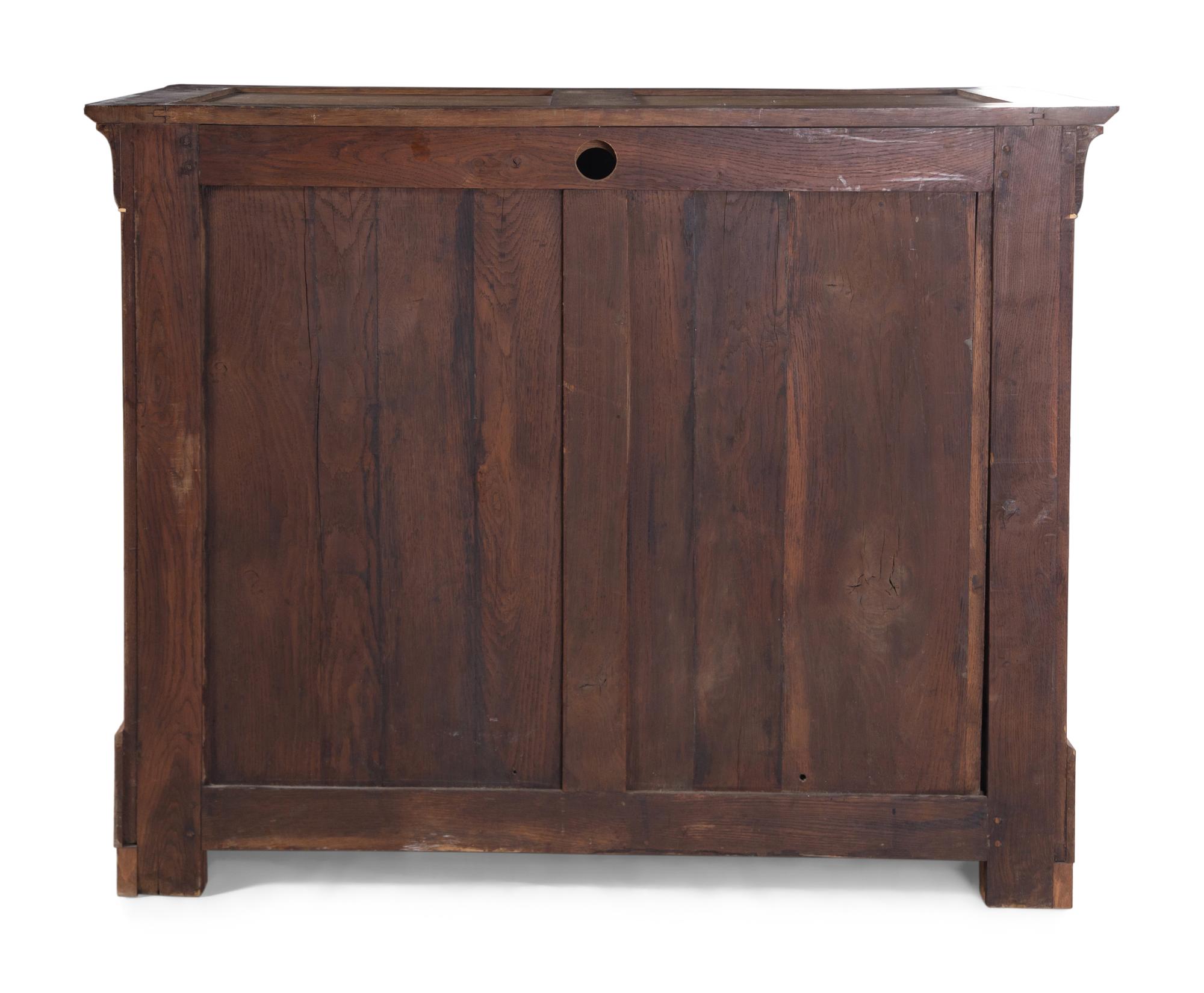 A Louis Philippe Burlwood Marble-Top Commode