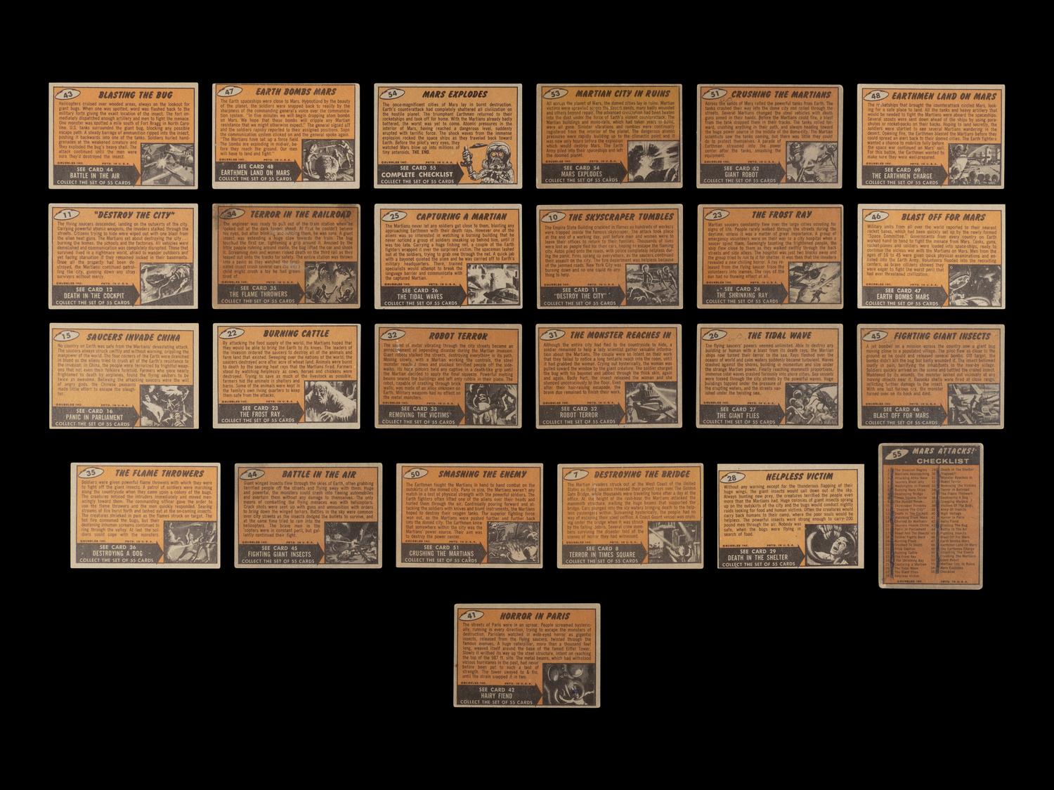 A Collection of 1962 Topps Mars Attacks Trading Cards