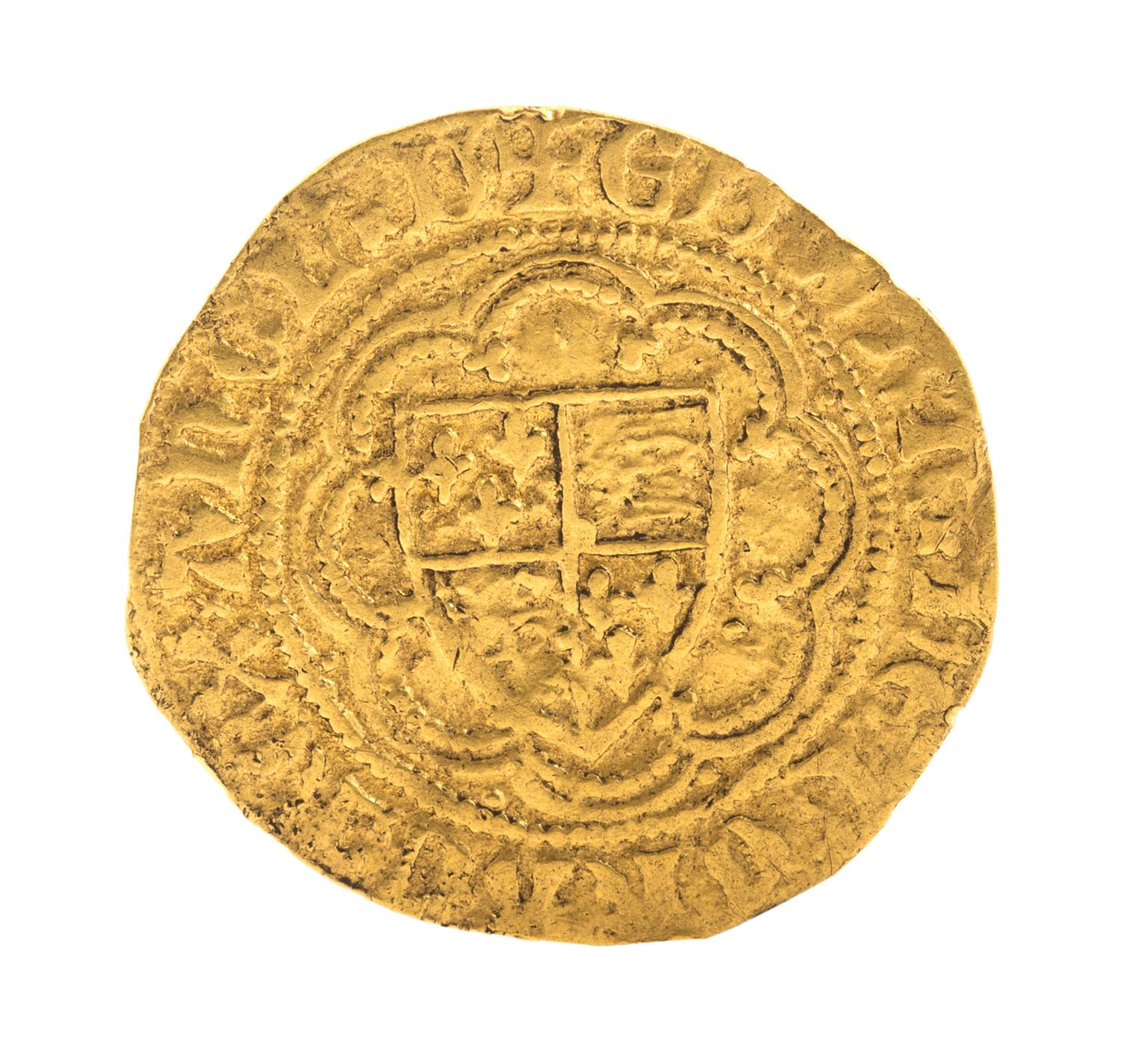 Great Britain (circa 1330 CE), Gold 1/4 Noble — Gold 1/4 Noble