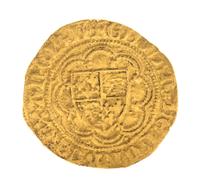 Great Britain (circa 1330 CE), Gold 1/4 Noble — Gold 1/4 Noble