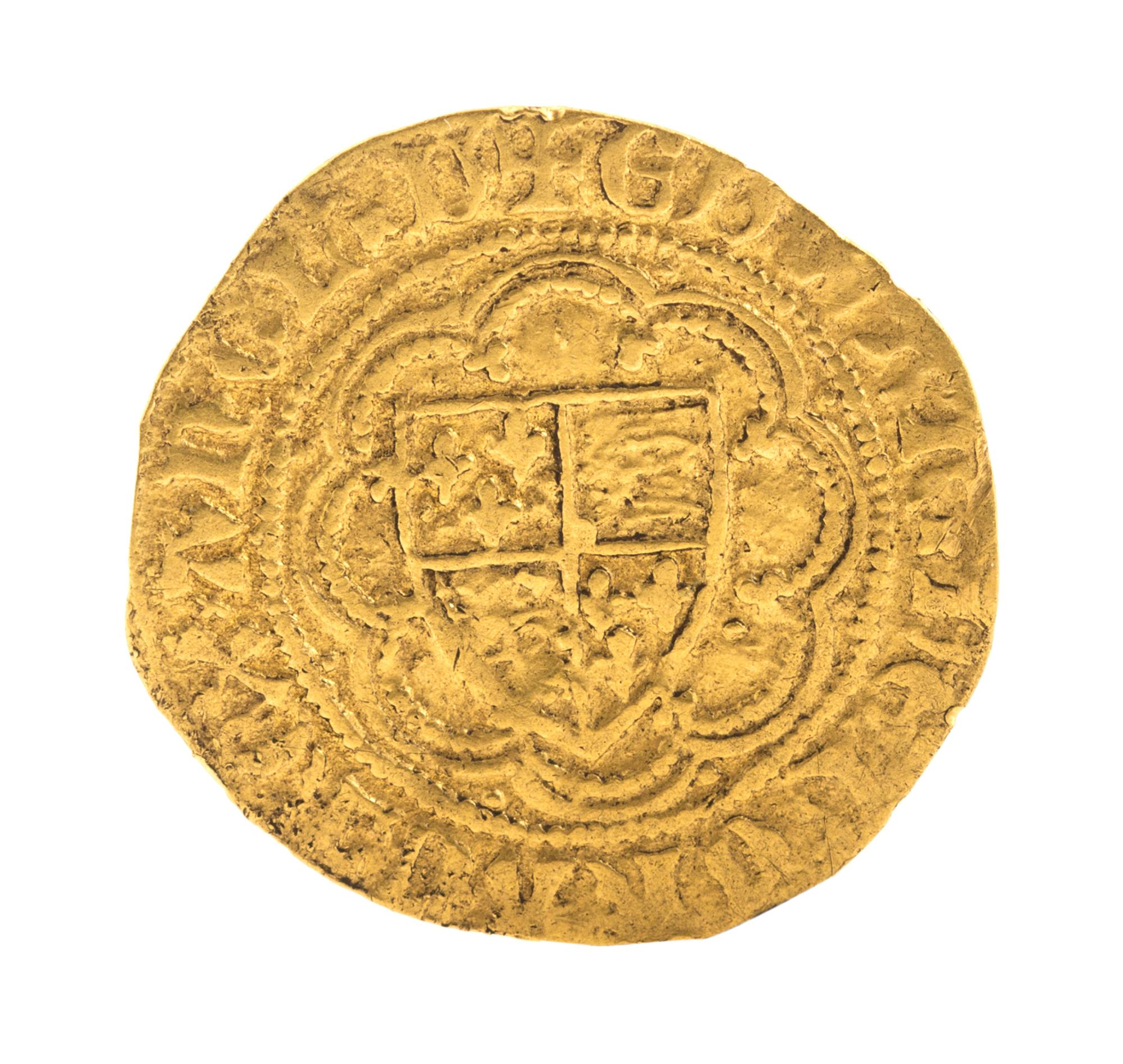 Great Britain (circa 1330 CE), Gold 1/4 Noble — Gold 1/4 Noble
