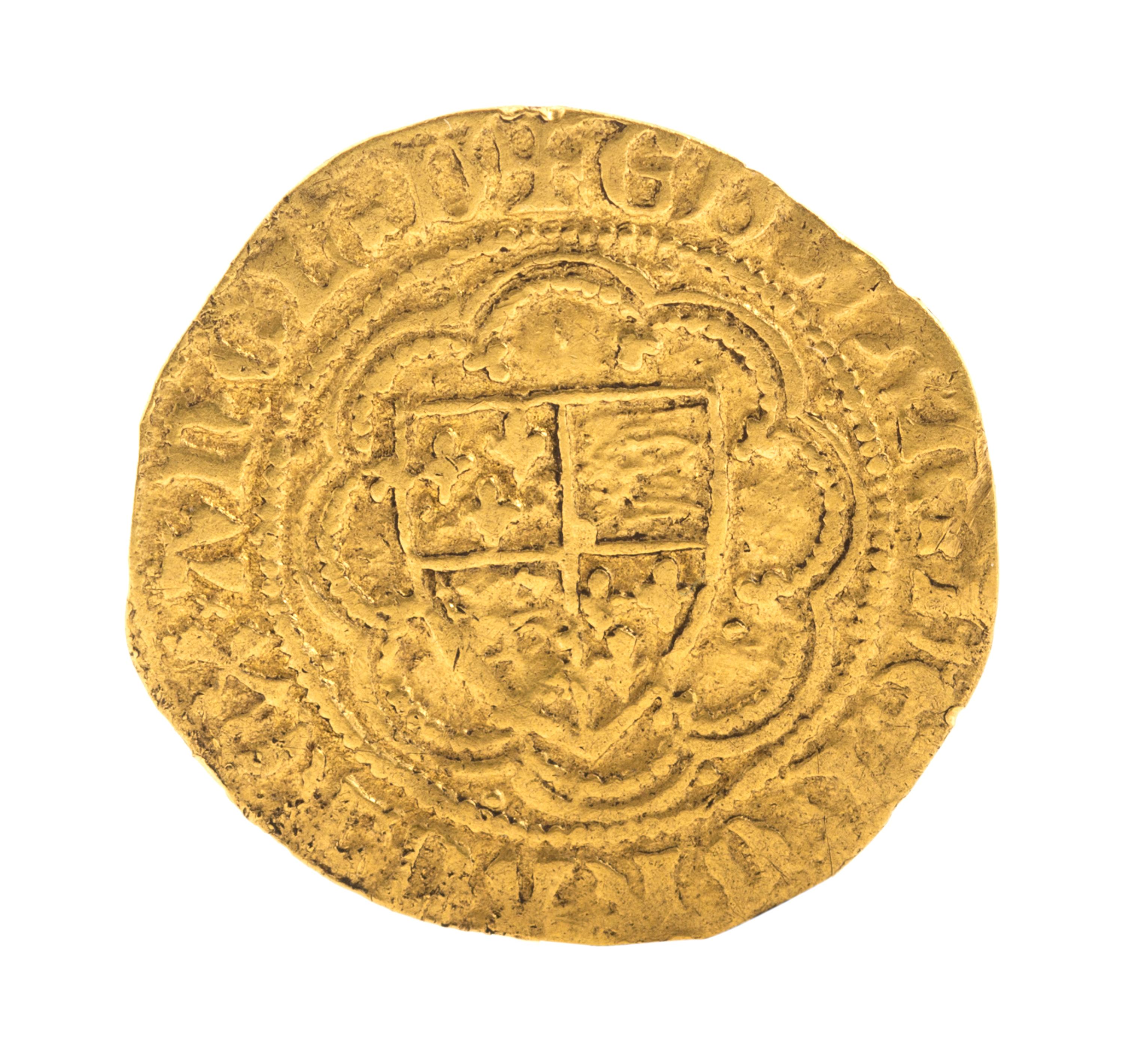 Great Britain (circa 1330 CE), Gold 1/4 Noble — Gold 1/4 Noble