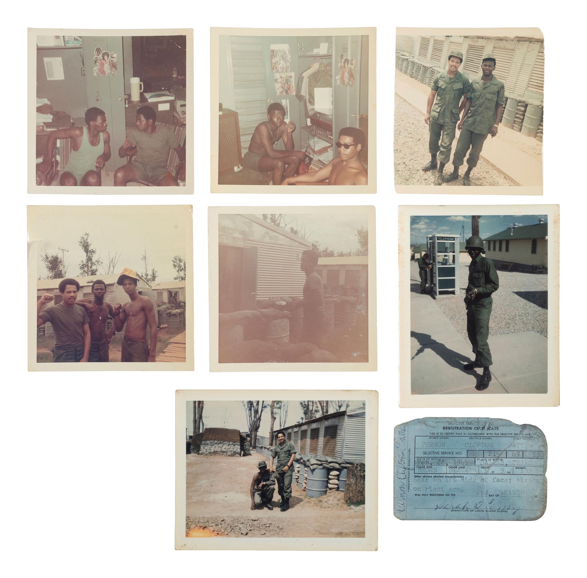 [VIETNAM]. A group of approx. 120 photographs assembled by African American soldier Vernon Clifton Battel, many taken while serving in Vietnam.