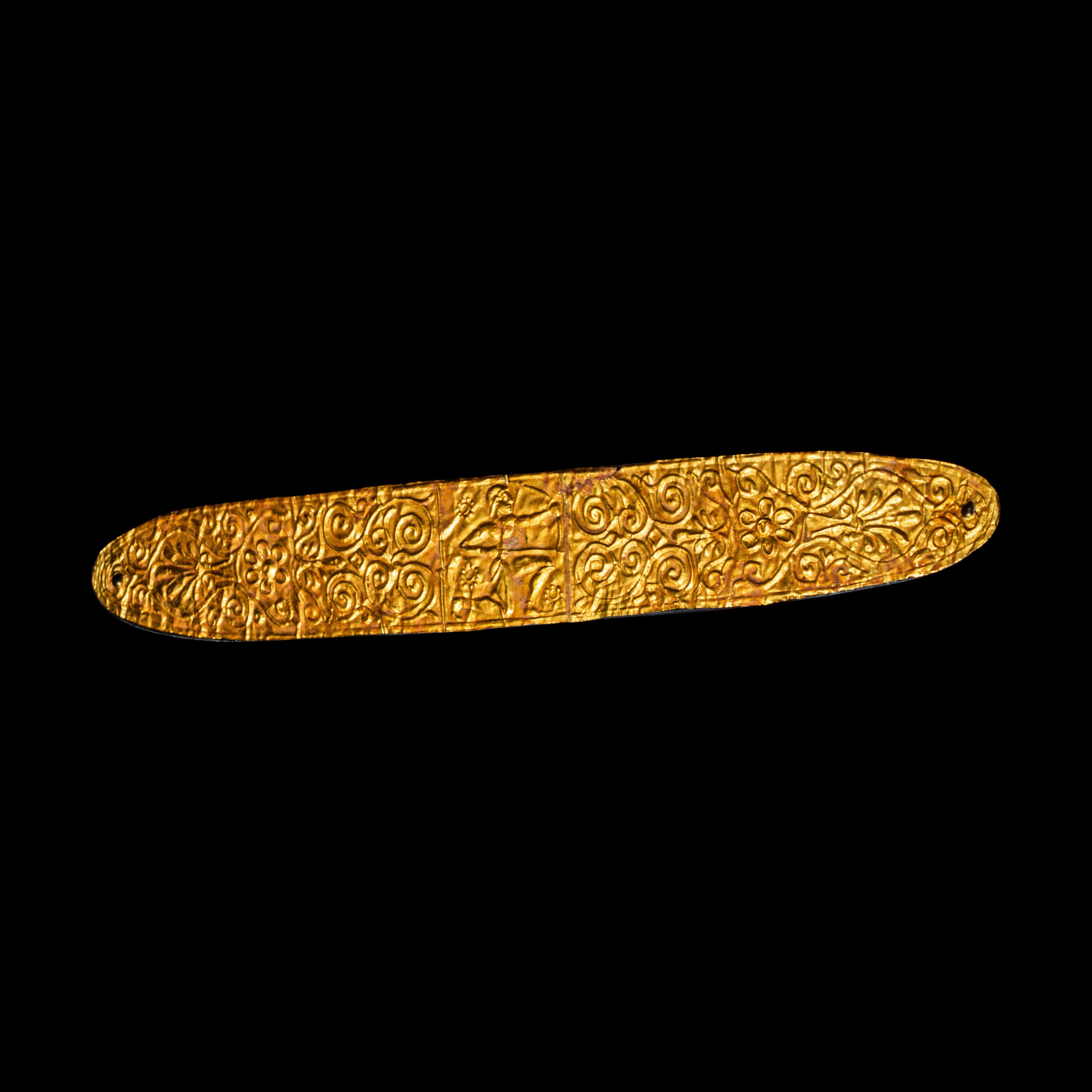 A Greek Gold Diadem with an Archer