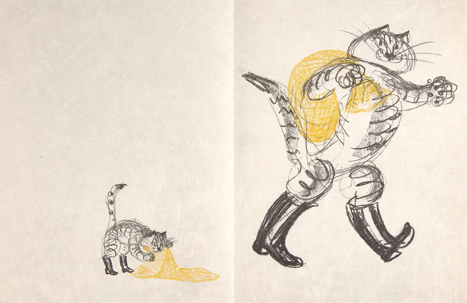 [Puss in Boots] [Fischer, Hans] Perrault, Charles. Le Chat Botte