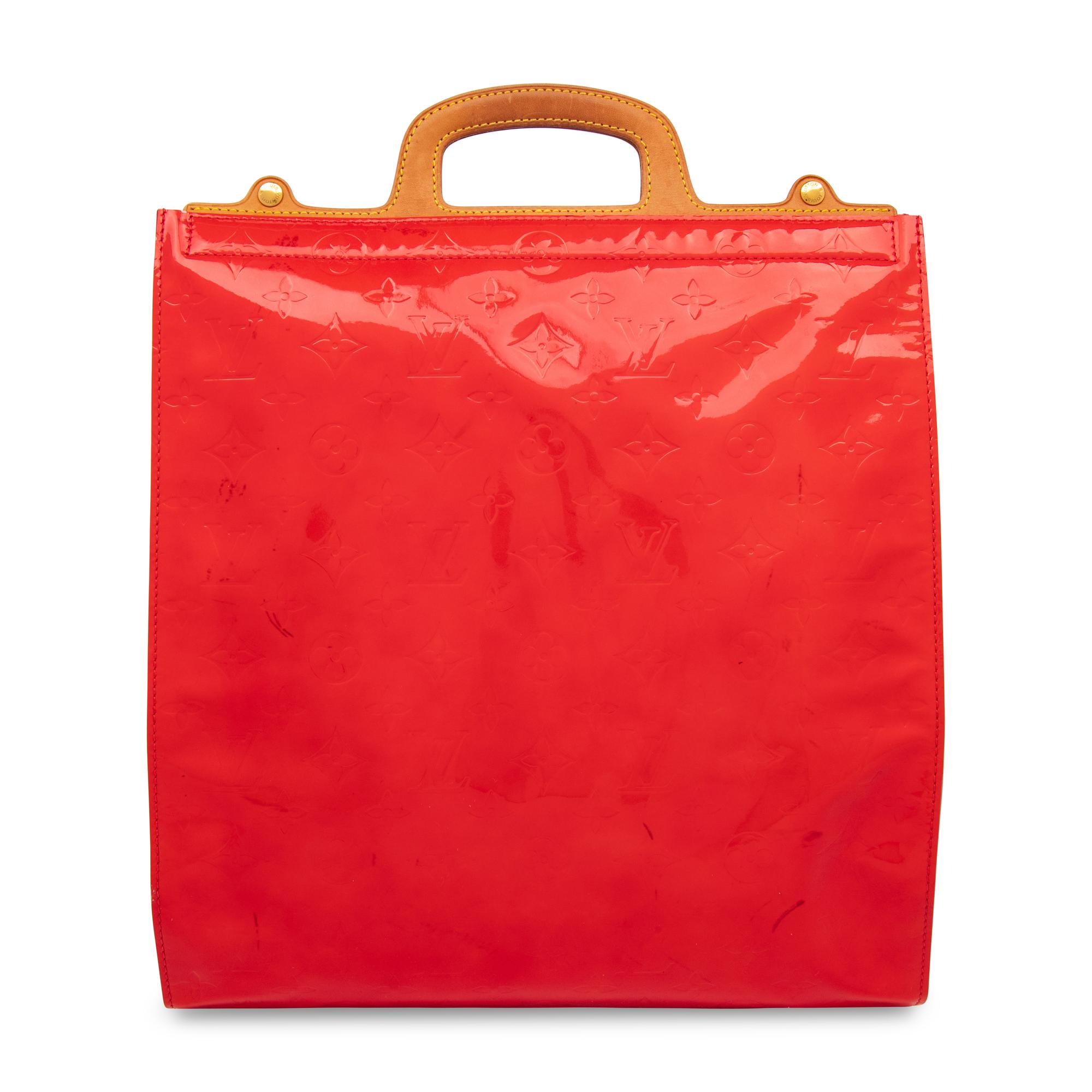 Louis Vuitton, Red Patent Leather Stanton Tote