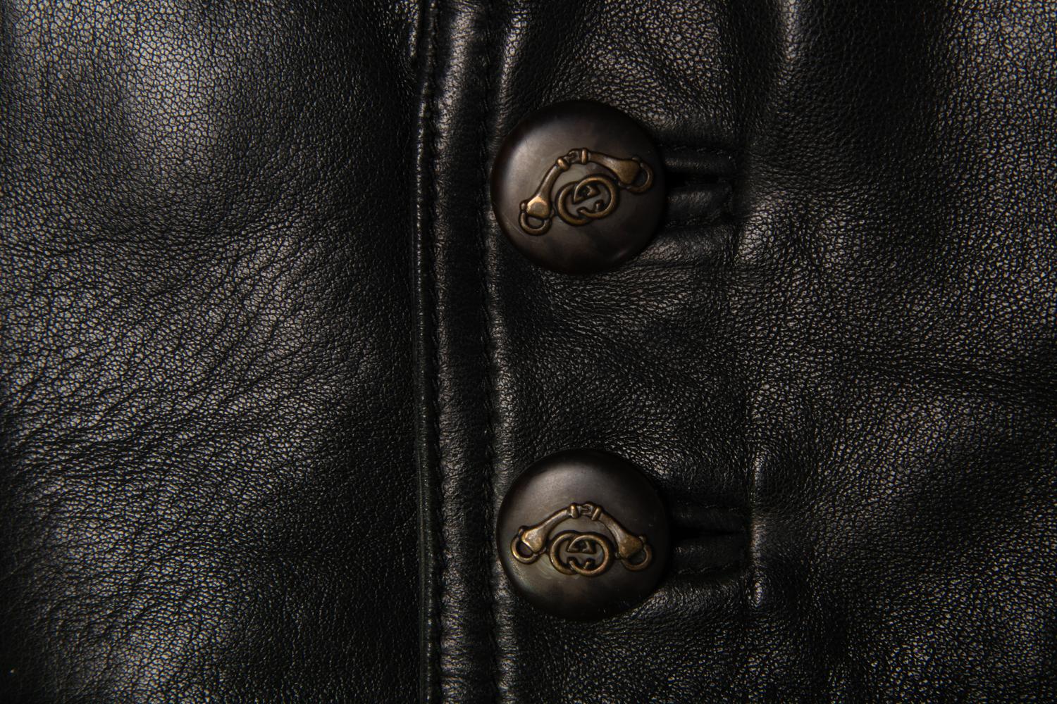 Gucci Belted Leather Coat, 1980s
