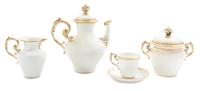 A Sevres Porcelain Tea Service, 1882, Height of teapot 8 1/4 inches. — 1882,