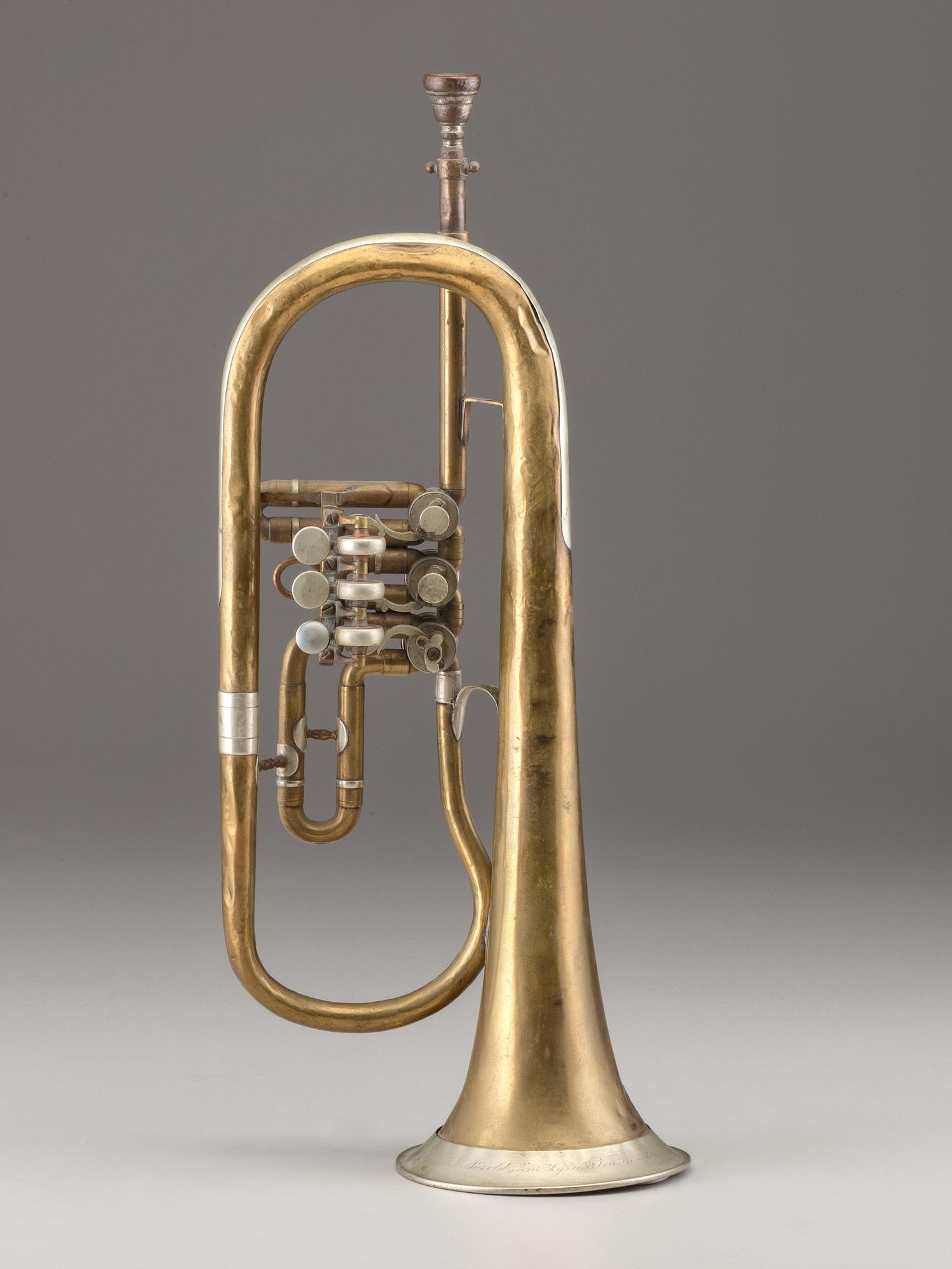 [CIVIL WAR]. Rotary valve trumpet or cornet.