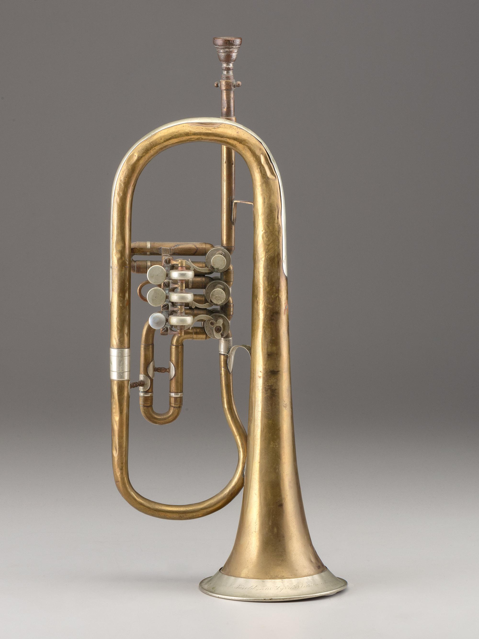 [CIVIL WAR]. Rotary valve trumpet or cornet.