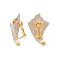 BUCCELLATI, BICOLOR GOLD CALLA LILY EARRINGS
