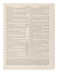 [BIBLE LEAVES - AMERICAN PUBLISHERS]. A group of 11 Bible leaves, comprising:
