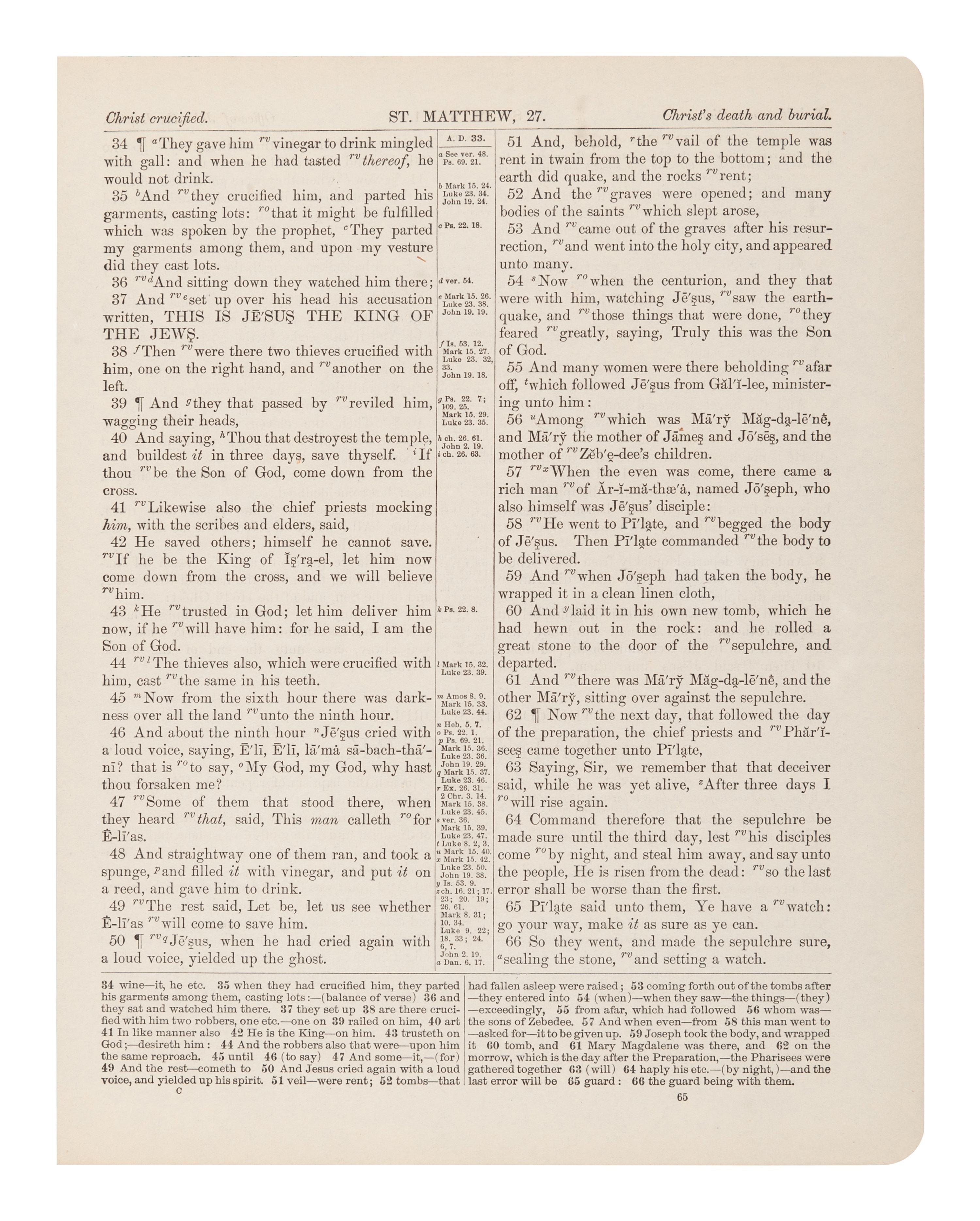 [BIBLE LEAVES - AMERICAN PUBLISHERS]. A group of 11 Bible leaves, comprising: