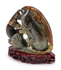 A Chinese Carved Jadeite Group of Fishes