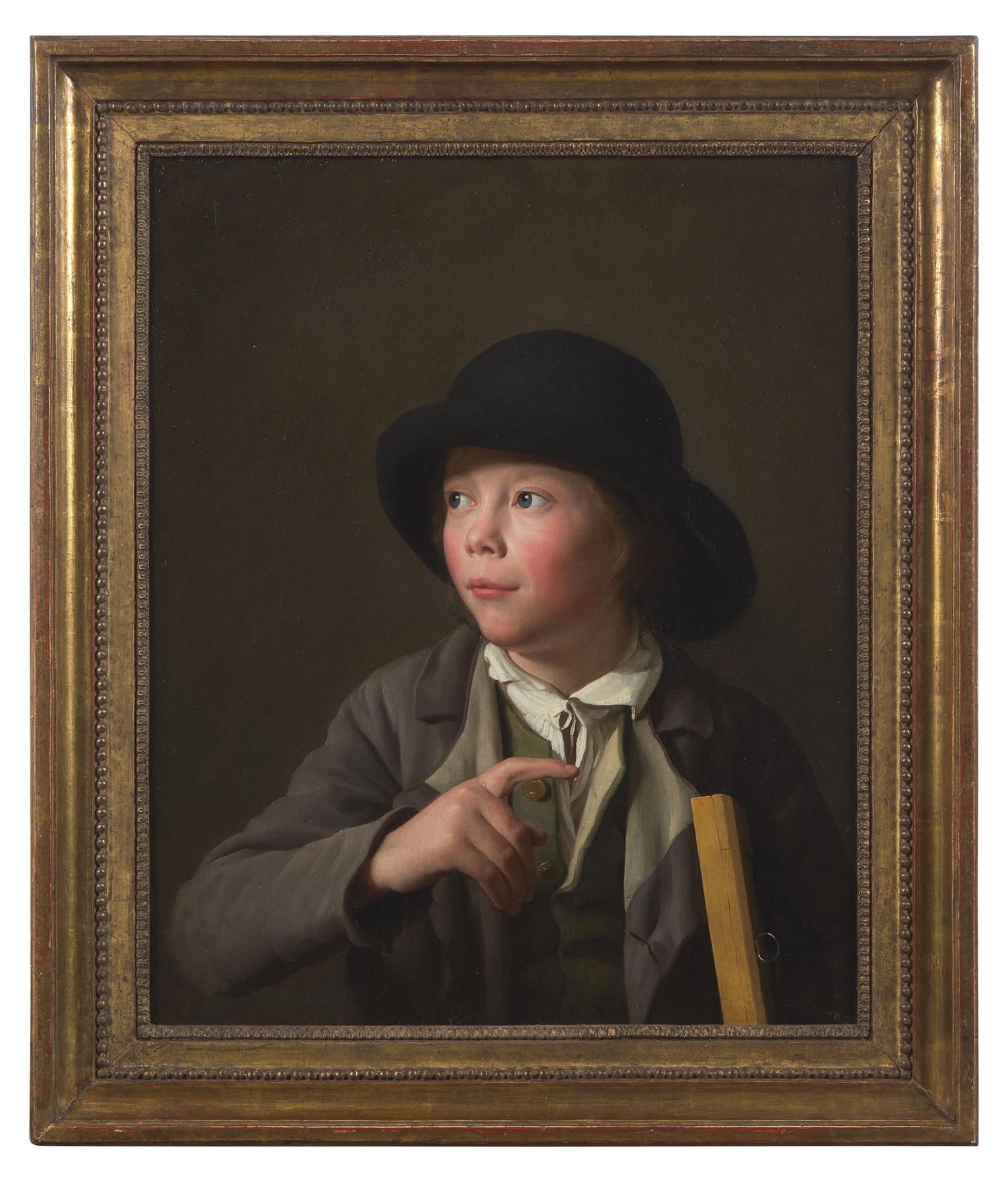 Portrait of a Boy wearing a Hat and holding a Frame , 1783