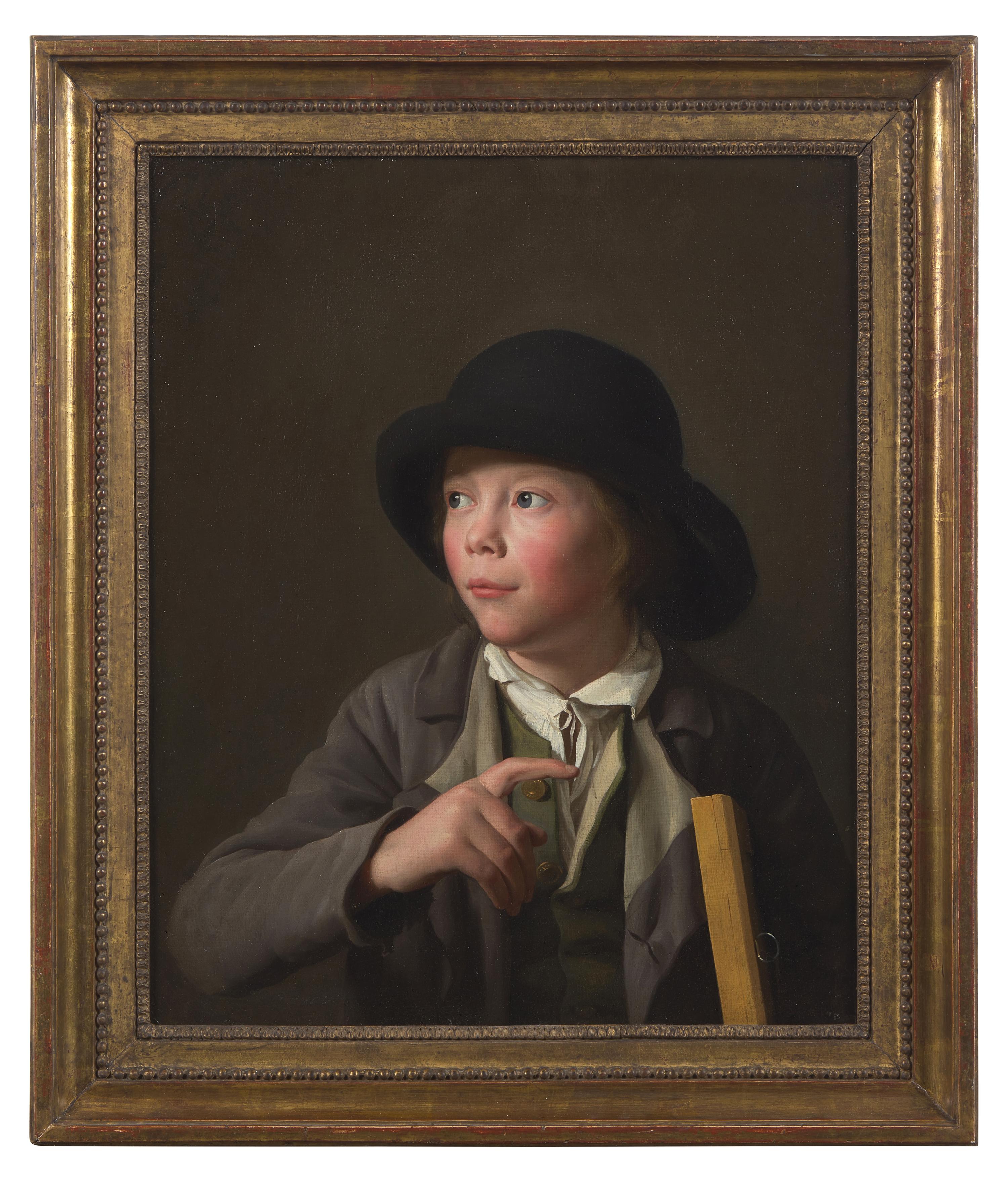 Portrait of a Boy wearing a Hat and holding a Frame , 1783