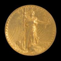 A United States 1907 Saint-Gaudens: High Relief-Wire Edge $20 Gold Coin