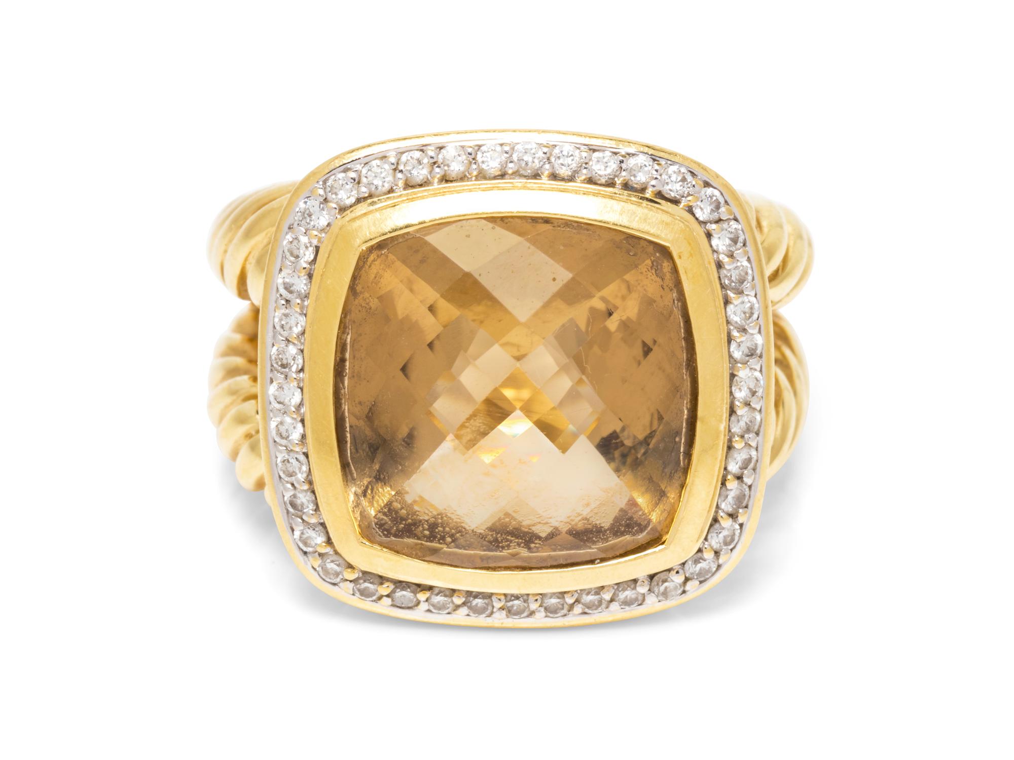 An 18 Karat Yellow Gold, Citrine and Diamond ‘Albion’ Ring,