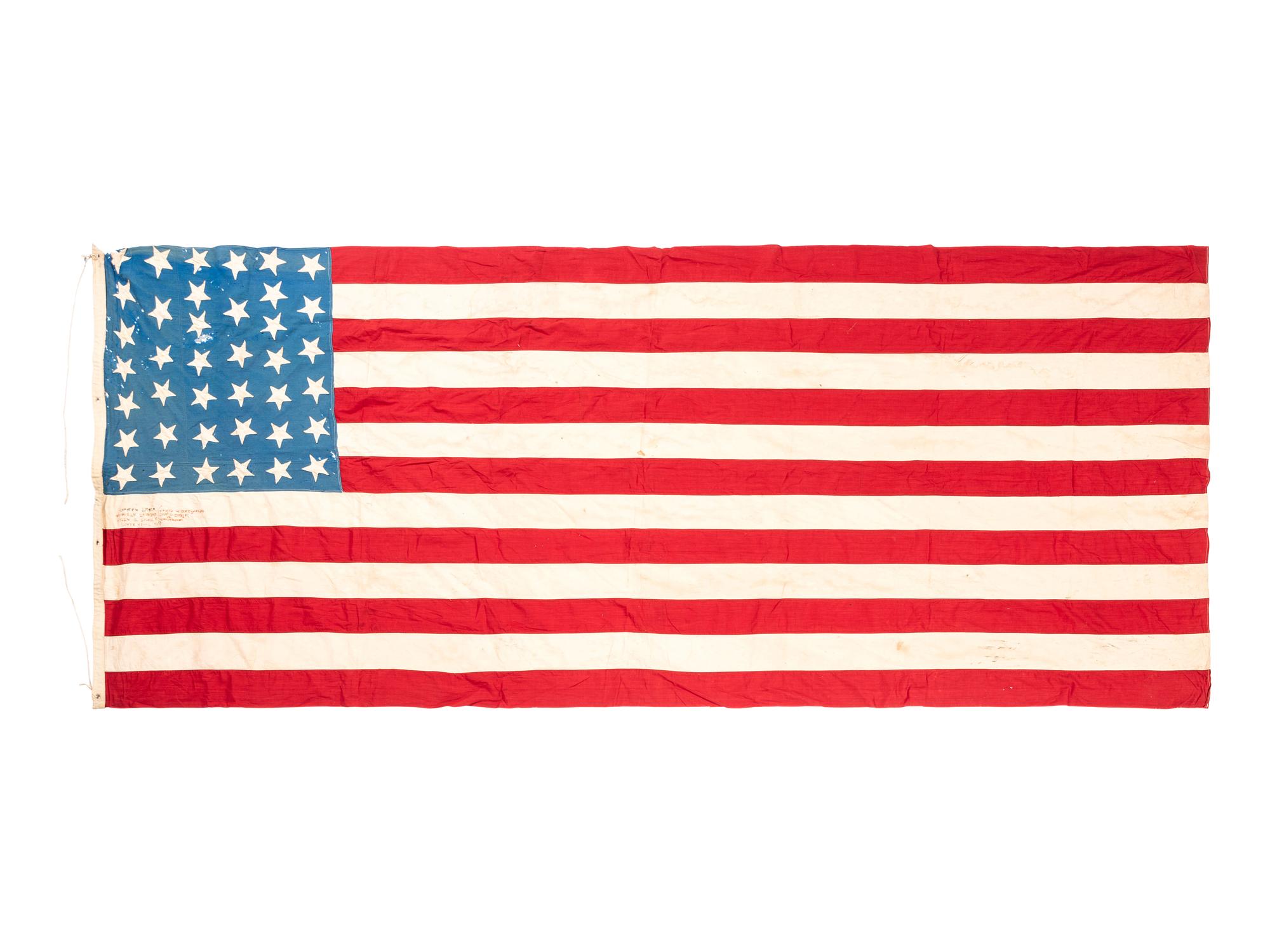 [FLAGS]. 39-star American flag. Ca 1889.