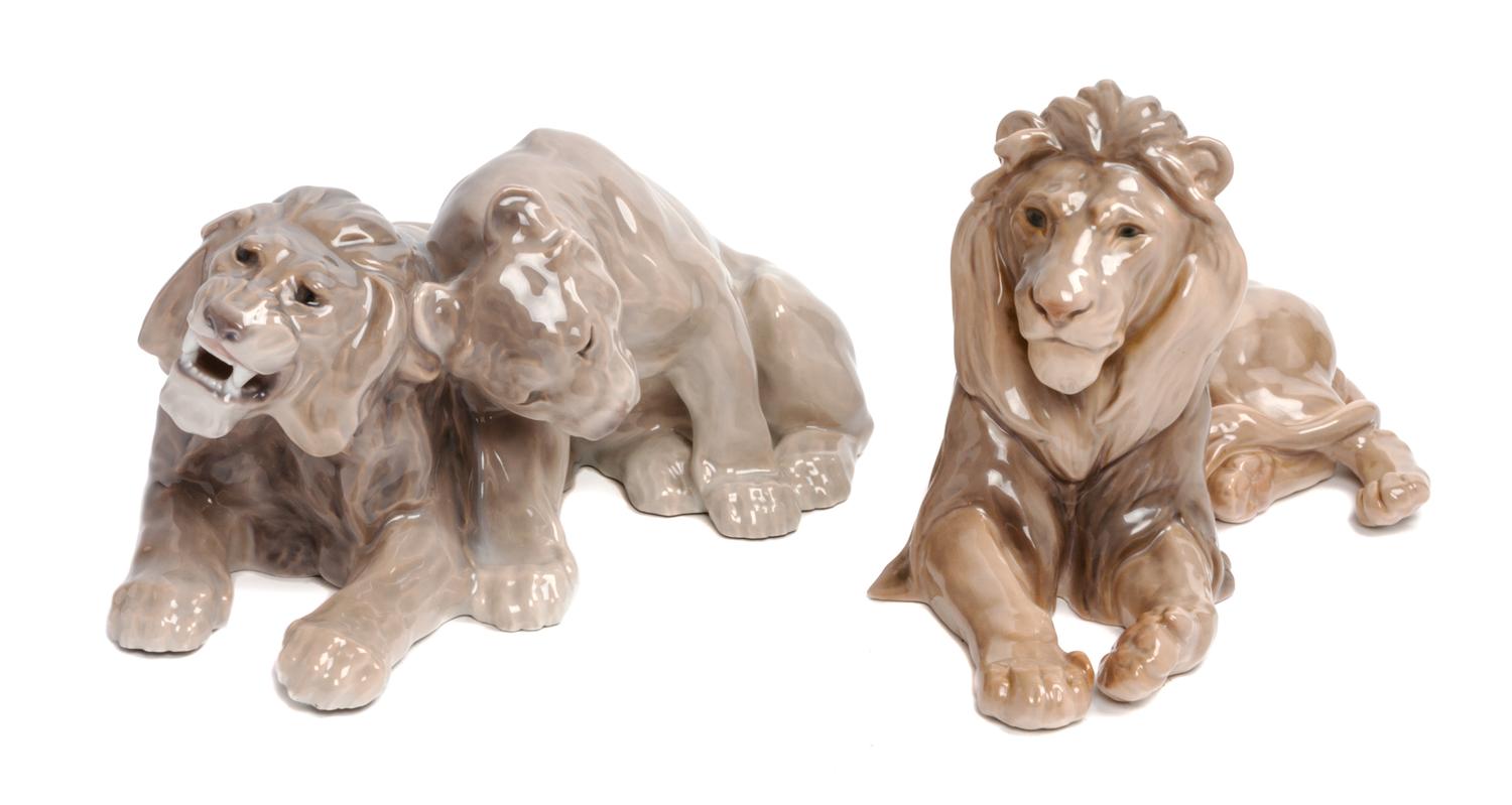 Two Bing & Grondahl Porcelain Figures or Figural Groups Width of wider 14 inches. — 20TH CENTURY