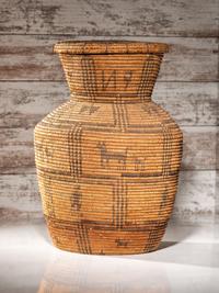 Apache Figural Olla, with Lid
