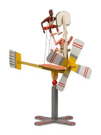 A One of a Kind Michael Jordan Signed Autograph Edward Larson 1989 Whirligig Folk Art (Beckett Authentication Services)