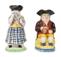 A "Scottish Farmer" Toby Jug and a "Lady Snuff Taker" Toby Jug