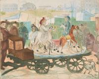Jacques Villon (French, 1875-1963) - Manège rue Caulaincourt, ou Le Petit Manège aux Chevaux de Bois