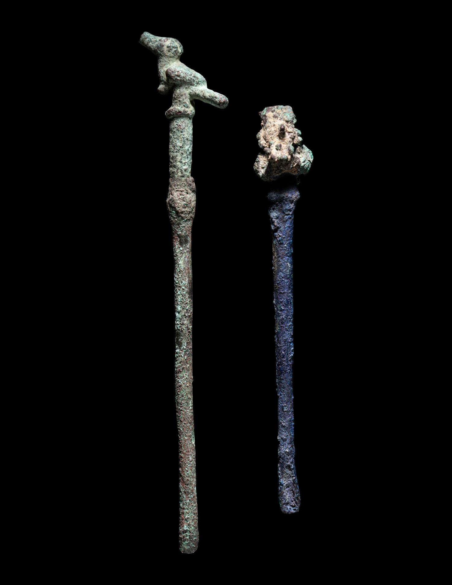 Two Moche-Chimu Coca Spoons