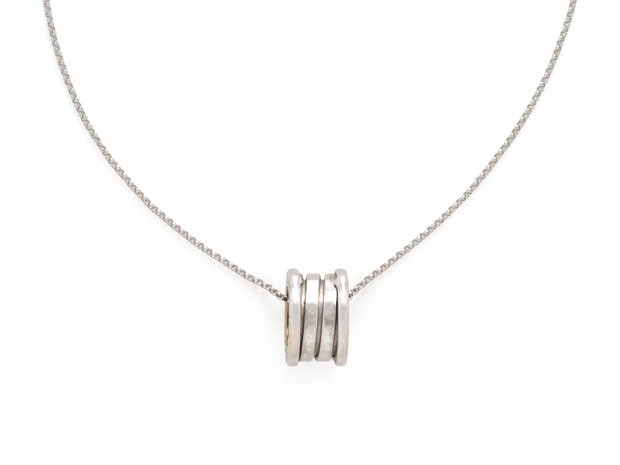BULGARI, WHITE GOLD 'B-ZERO' PENDANT NECKLACE