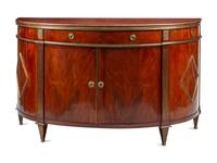 A Russian Neoclassical Brass Mounted Mahogany Console Cabinet
