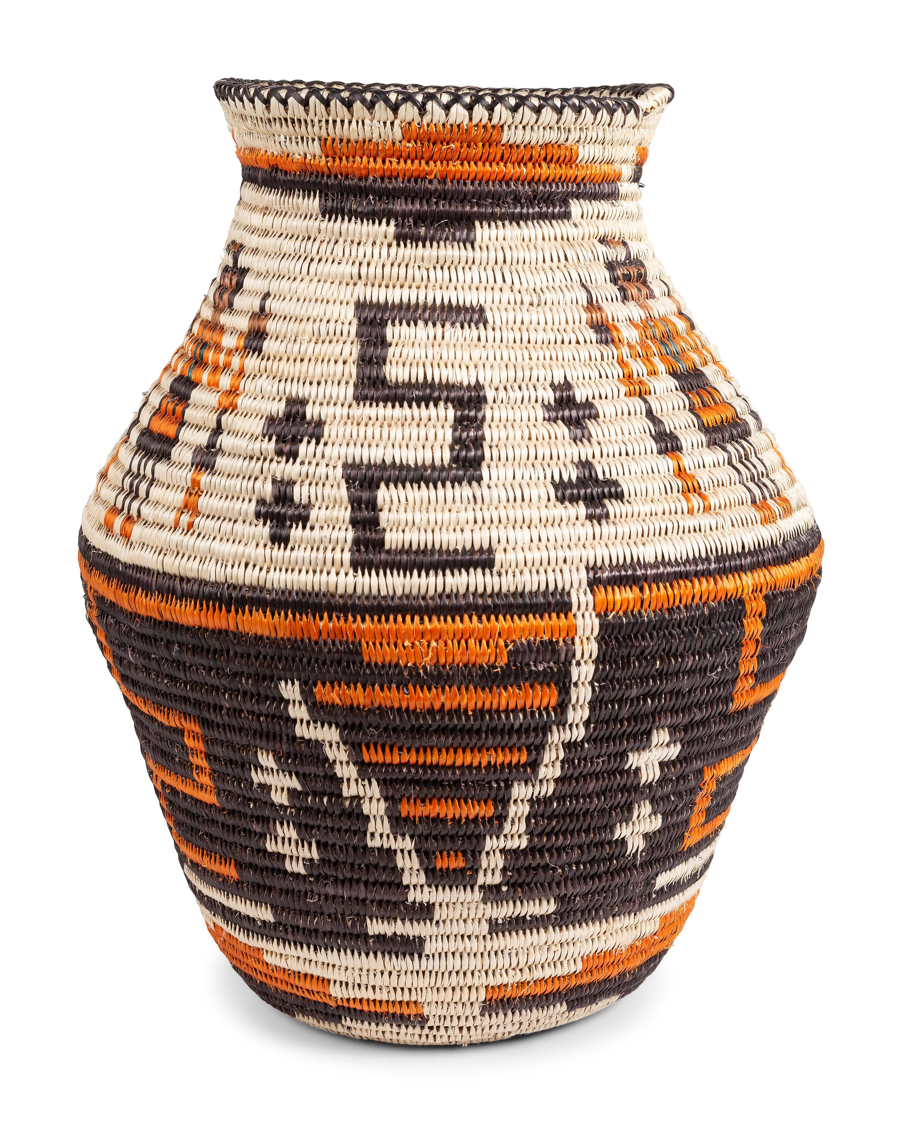 Large Polychrome Basket, with Yei