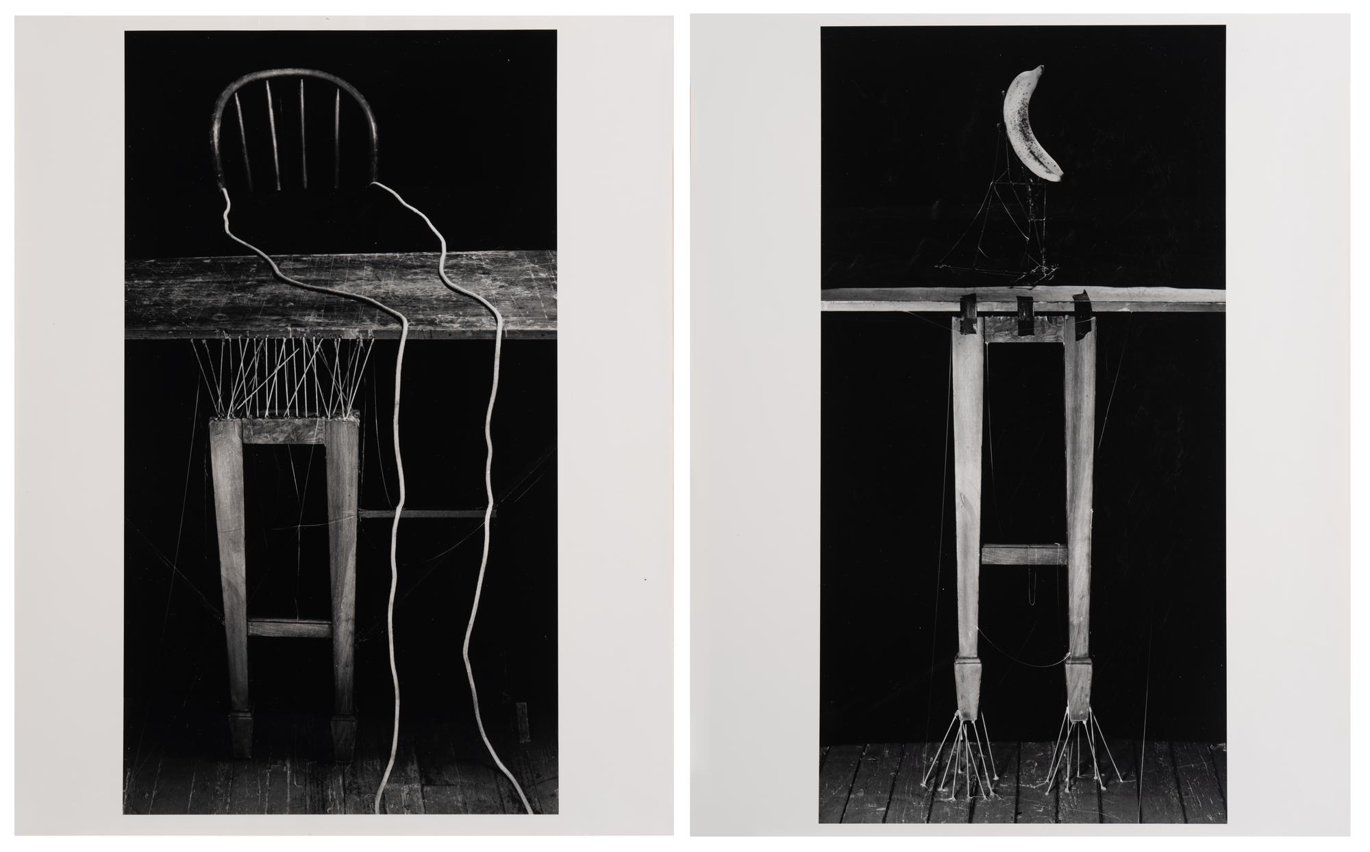 Untitled (Rope and Chair) and Untitled (Banana) , 1984 (two works)