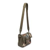 VALENTINO, ROCKSTUD BUTTERFLY CANVAS MESSENGER BAG