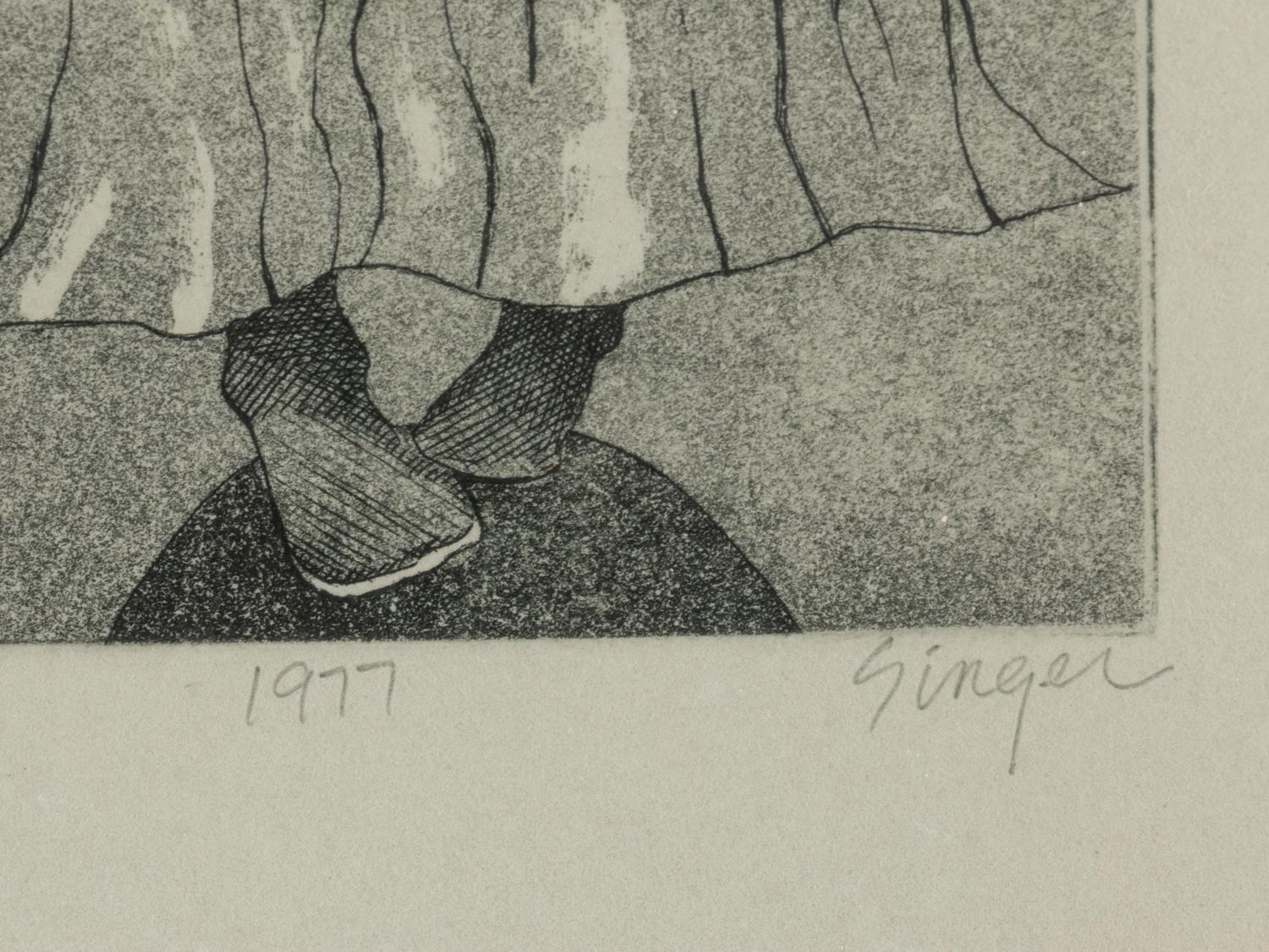 Two Works: Indian with Feather, Printer's Proof and Grandmother, edition I/X, 1977
