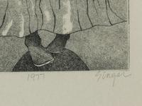 Two Works: Indian with Feather, Printer's Proof and Grandmother, edition I/X, 1977