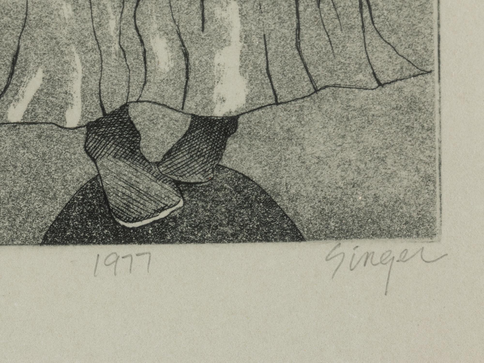 Two Works: Indian with Feather, Printer's Proof and Grandmother, edition I/X, 1977
