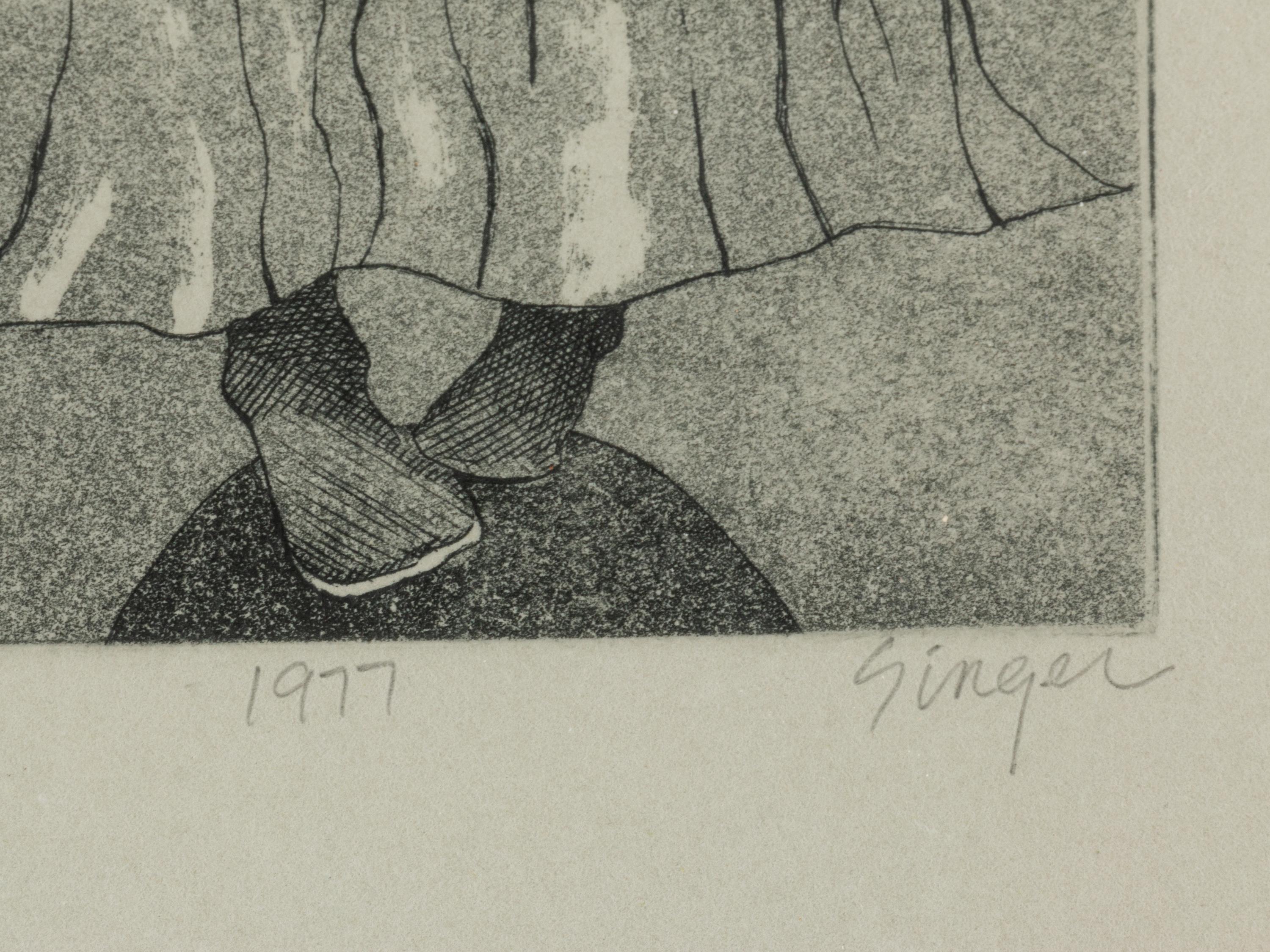 Two Works: Indian with Feather, Printer's Proof and Grandmother, edition I/X, 1977