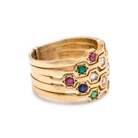 DIAMOND AND MULTIGEM HAREM RING