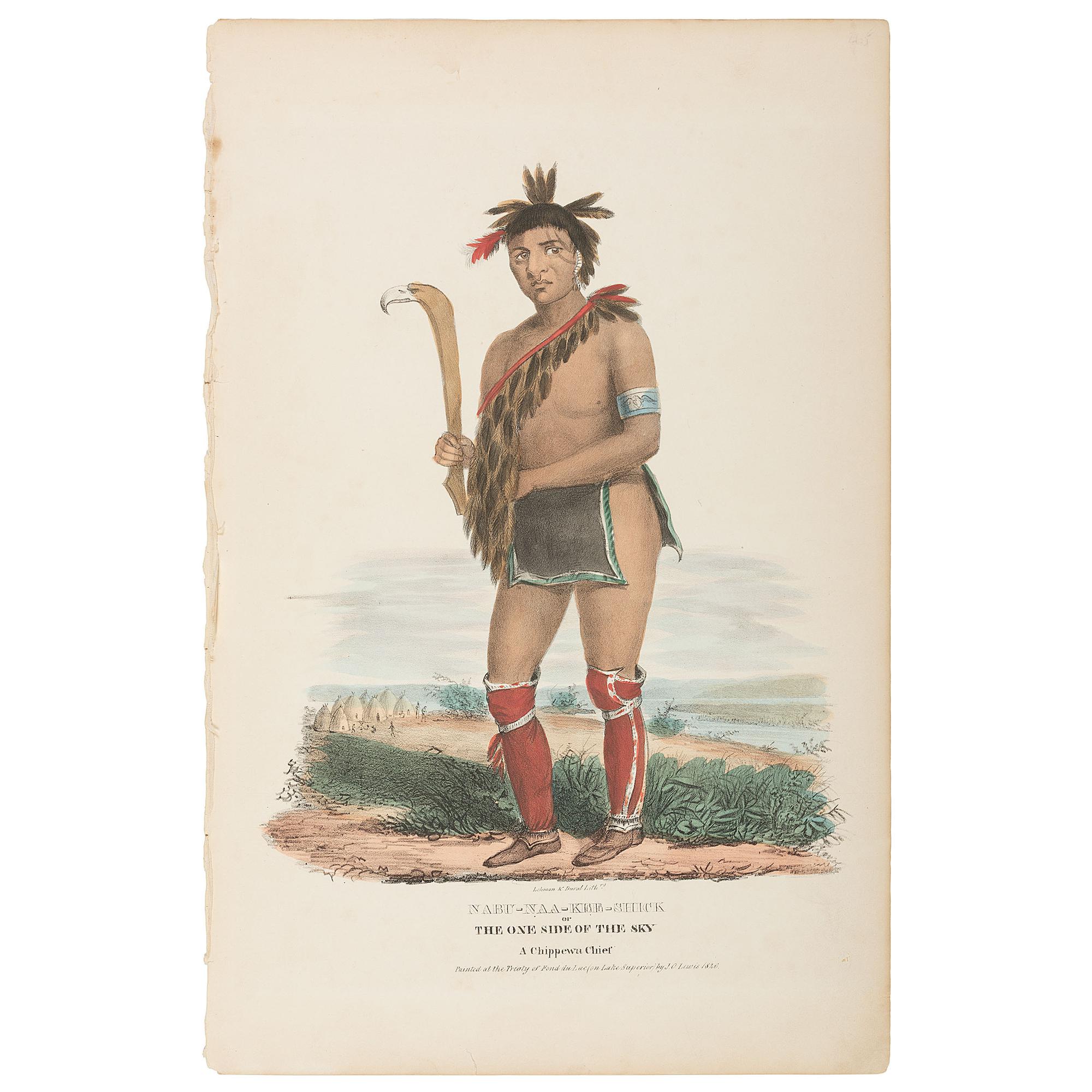 [LEWIS, James Otto]. Nabu-Naa-Kee-Schick or the One Side of the Sky. A Chippewa Chief .