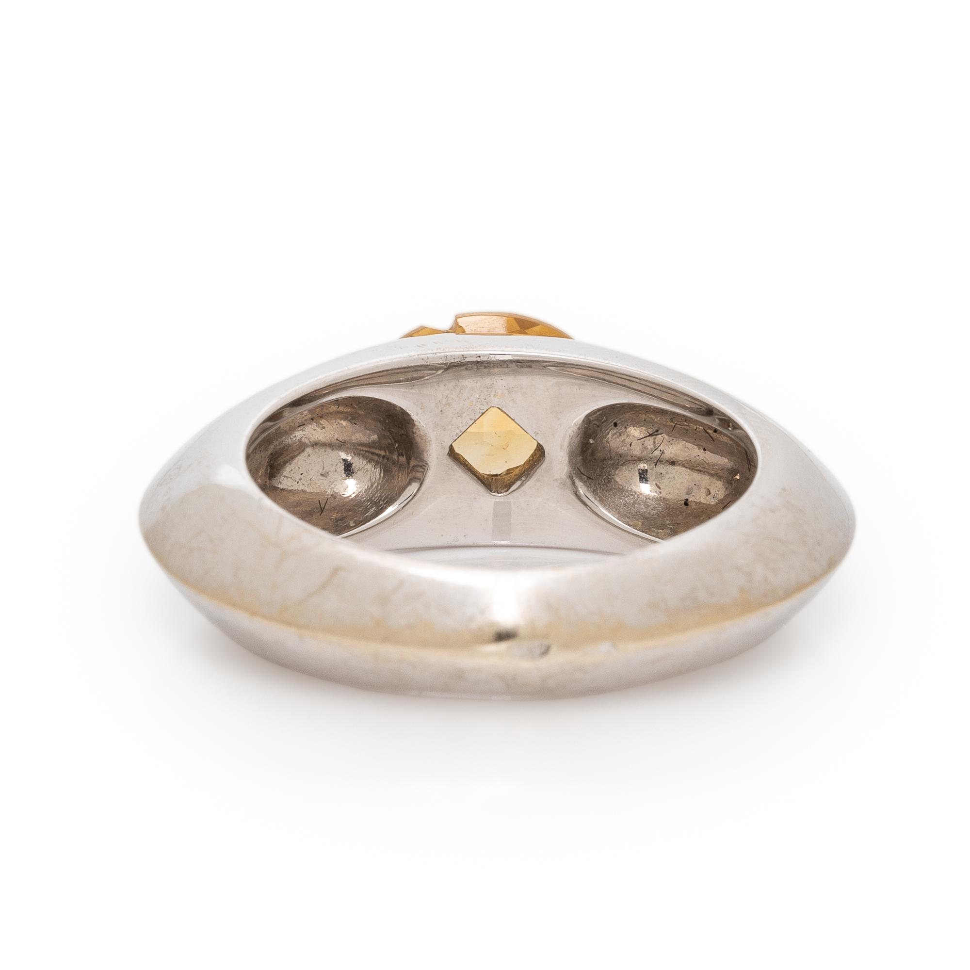 Piaget, Citrine, Diamond, and White Gold Ring