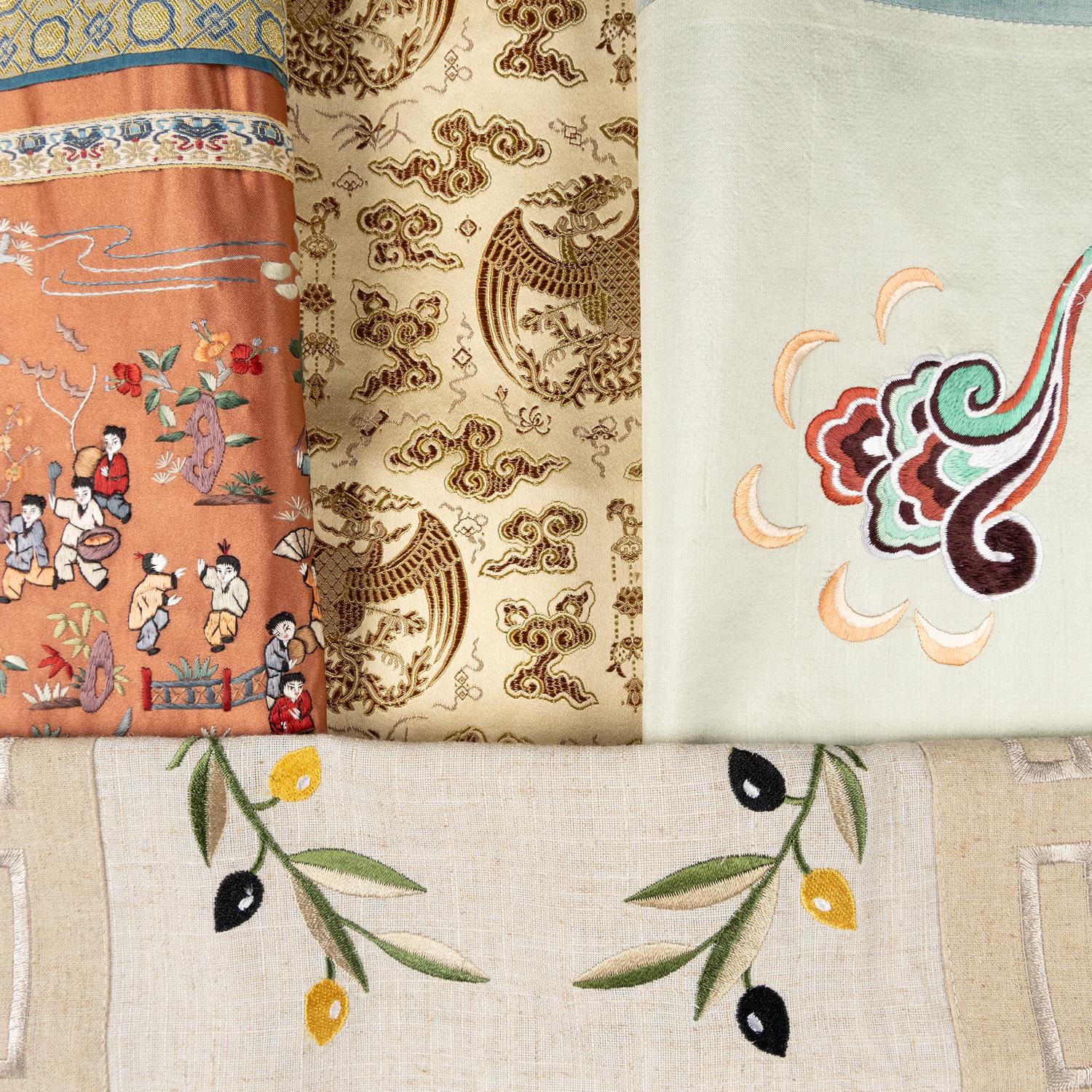 A Group of Chinese and Western Textiles, 20th Century — 近代 織綉一組