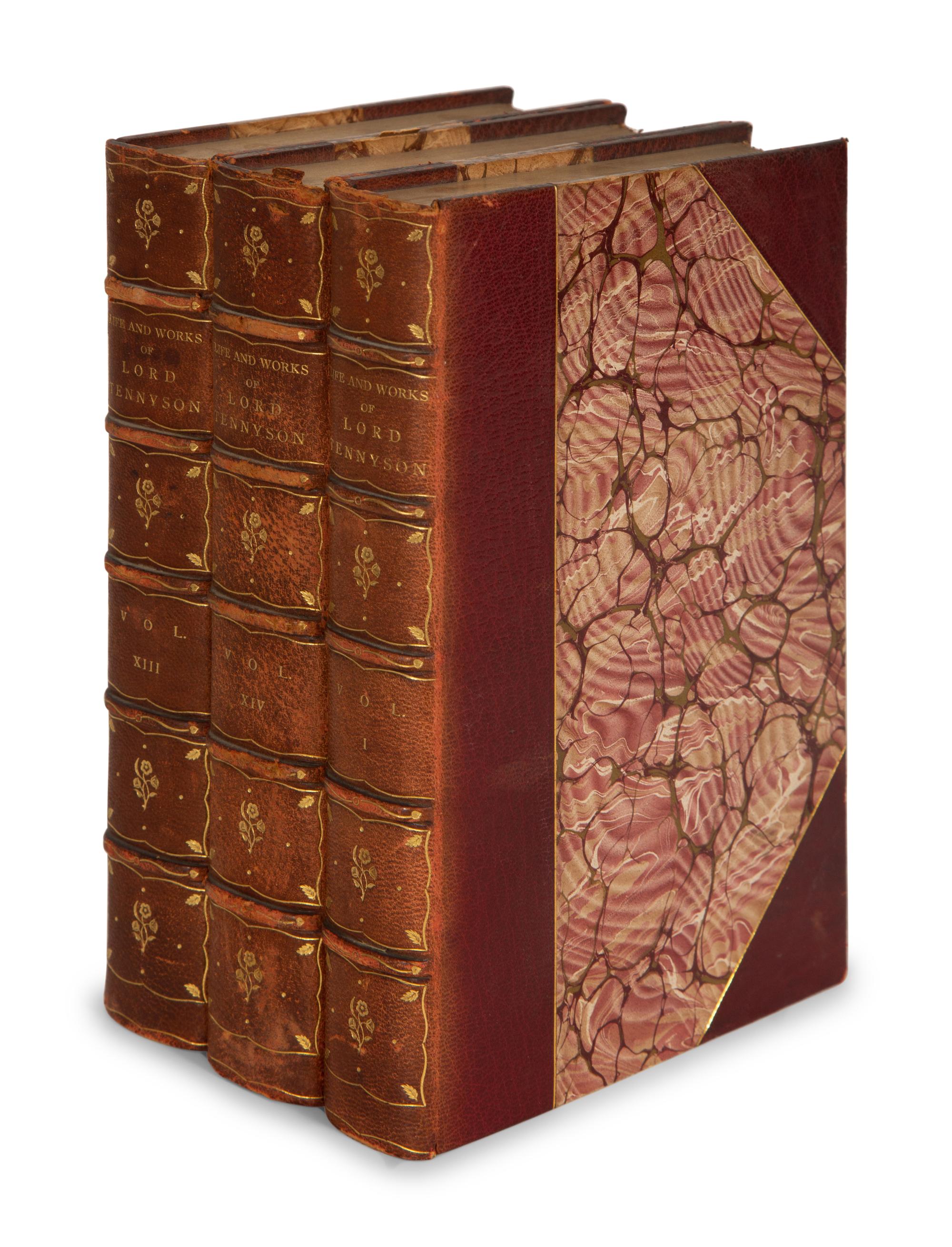 BINDINGS : The Life and Works of Lord Tennyson , Volumes 1-14